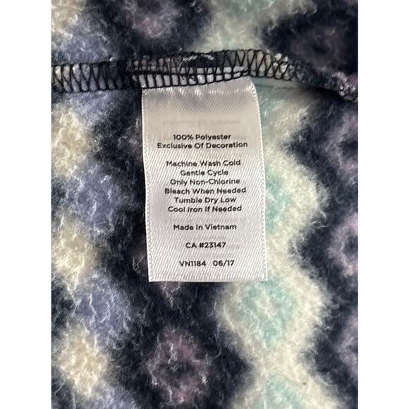 B9 Talbots Fair Isle Knit Fleece Jacket Women L Southwestern Cottagecore Nordic - Picture 5 of 7